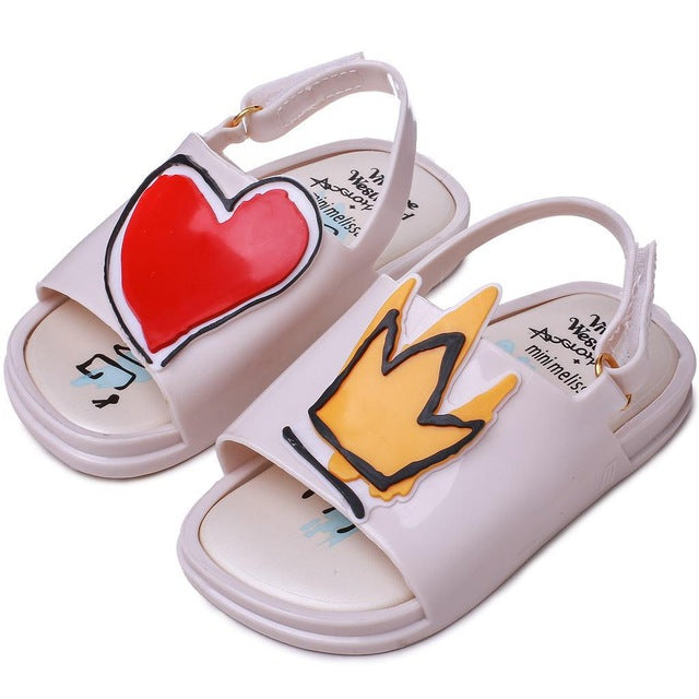 Crown and Red Heart Mini Sandals